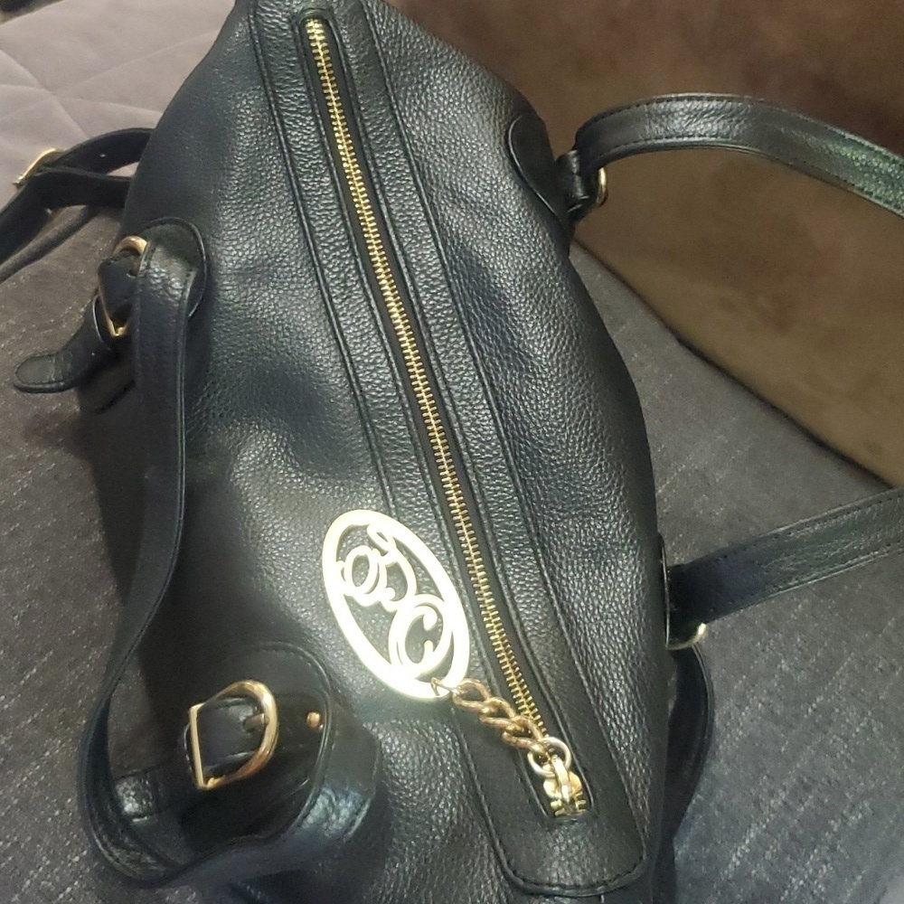 Authentic Black Genuine Leather Onna Ehrlich Bag - Picture 2 of 11